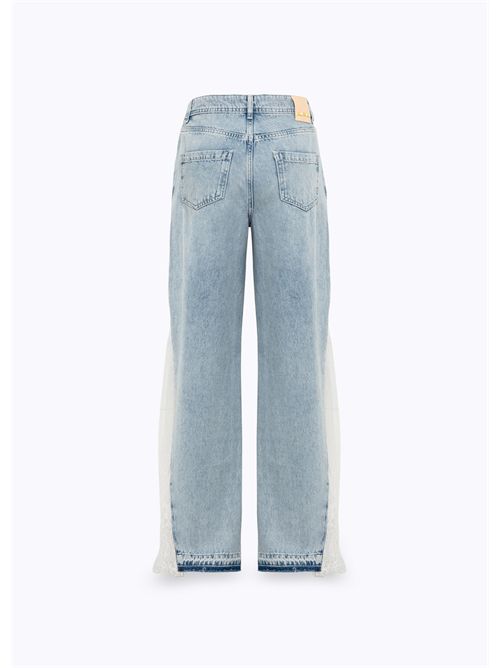 Jeans ampi in denim con pizzo BLUGIRL BLUMARINE | RA6181D5009/77488